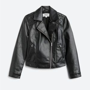 Black Leather Jacket - Going Places Moto Jacket